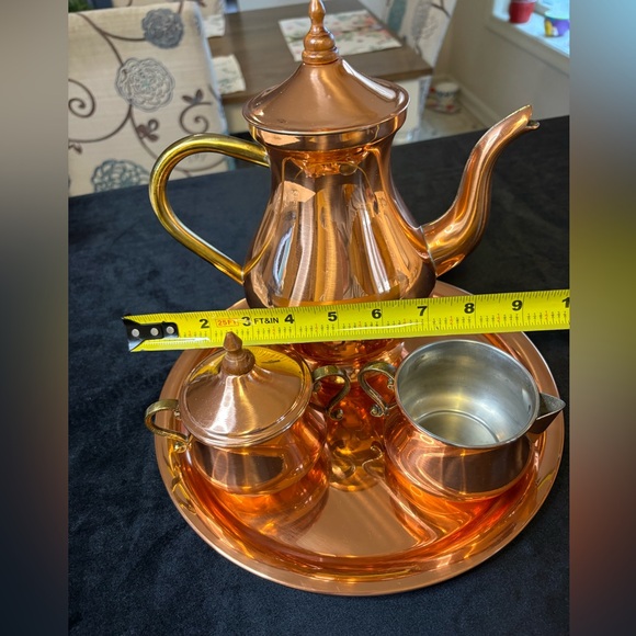 VTG Portugal Copper Coffee Or Teapot Set - Picture 12 of 12